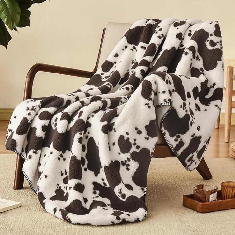 PHF Cute Cow Print Sherpa Blanket up to 30% Off Deal