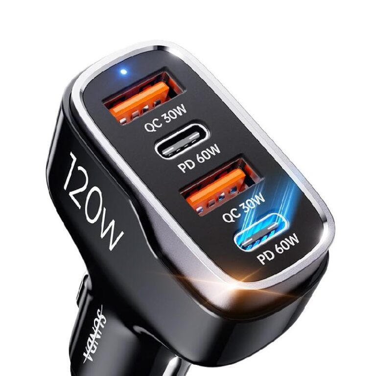 SUNDA 120W USB C Fast Car Charger up to 49% Off Deal