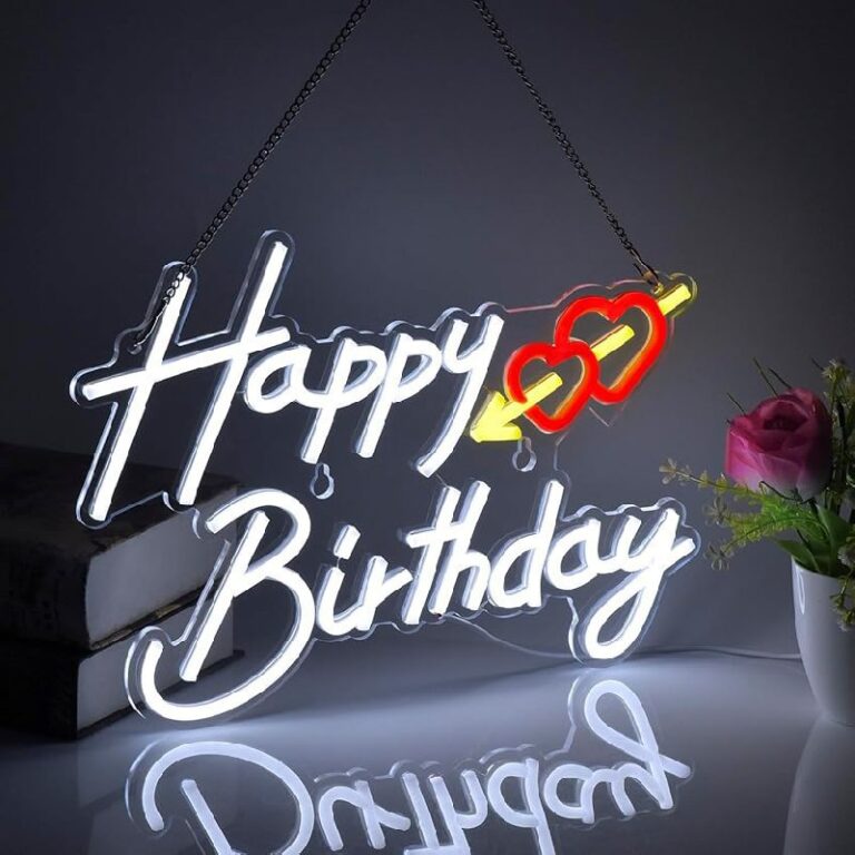 Happy Birthday Heart Neon Sign up to 43% Off Deal