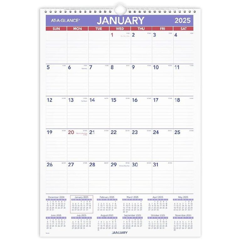 AT-A-GLANCE 2025 Wall Calendar up to 39% Off Deal