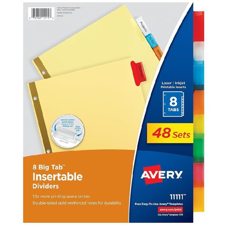 Avery 8-Tab Binder Dividers up to 26% Off Deal