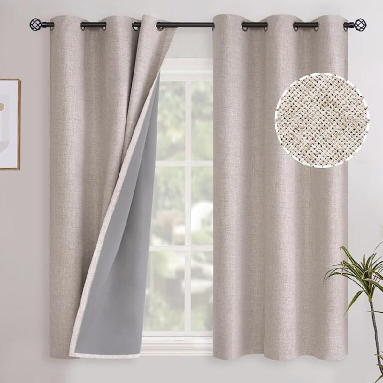 YoungsTex Grey Linen Blackout Curtains up to 50% off Deal