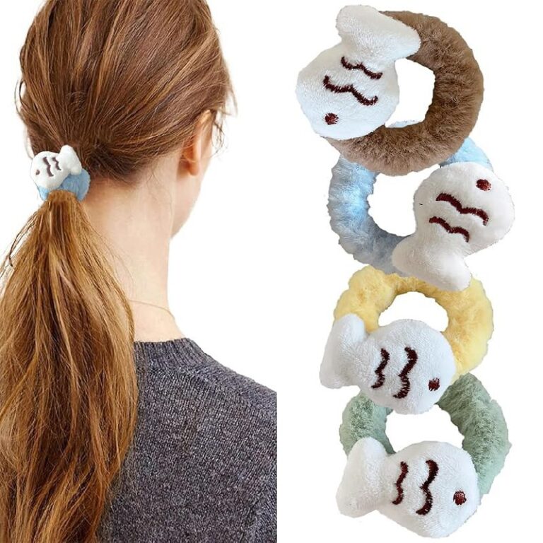 4Pcs Fish Plush Hair Ties up to 20% Off Deal