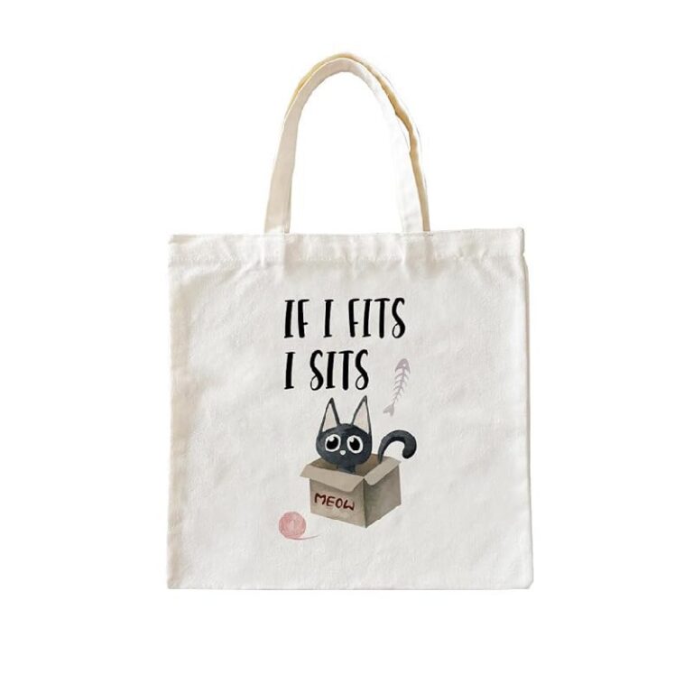 Zeghk Cat Canvas Tote Bag up to 50% off Deal