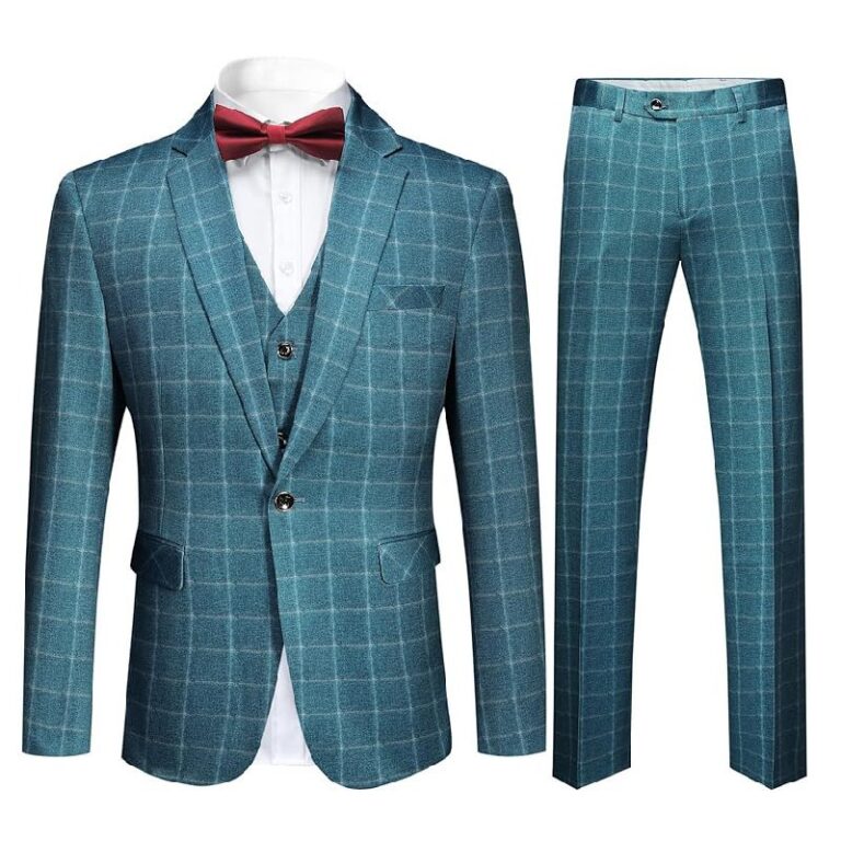 Cloudstyle Mens Plaid Suit Set up to 5% Off Deal