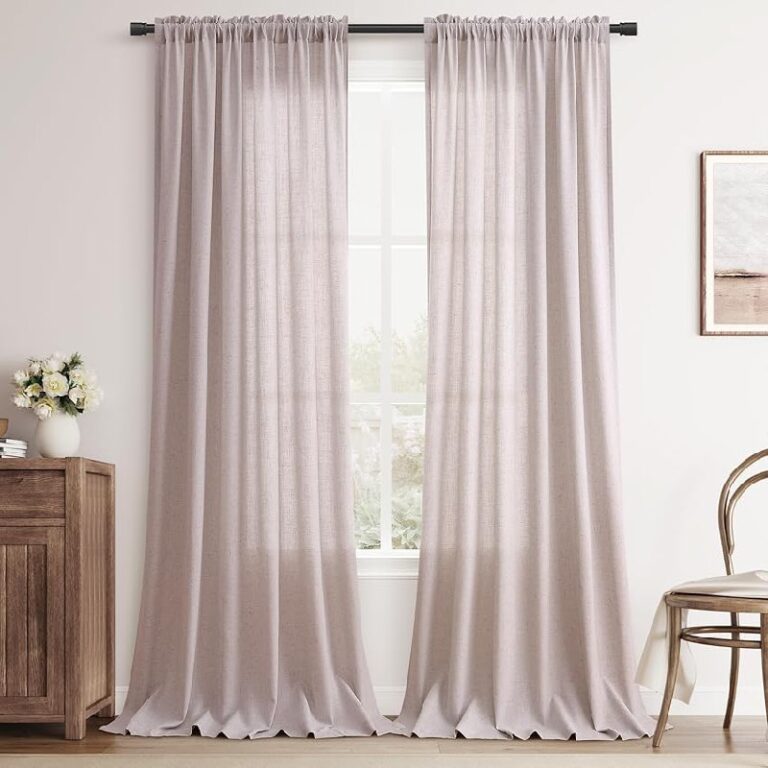 Champagne Linen Curtains up to 50% Off Deal