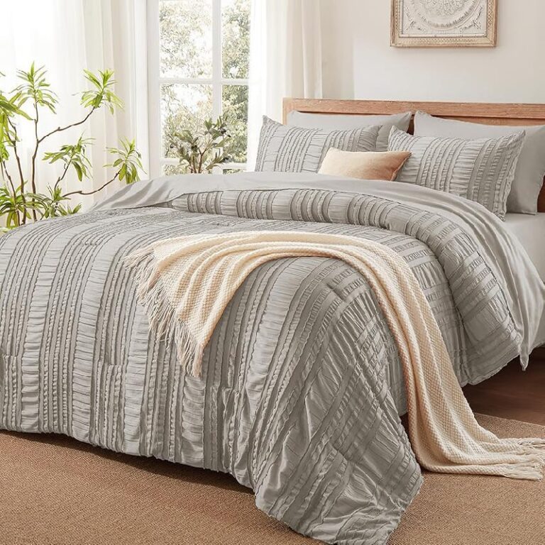 DHSFKBE Grey Tufted Comforter Set up to 17% Off Deal