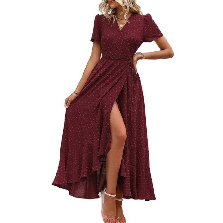 PRETTYGARDEN Wrap Maxi Dress up to 43% Off Deals