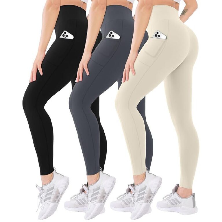 3 Pack Pockets High Waisted Leggings up to 10% Off Deals