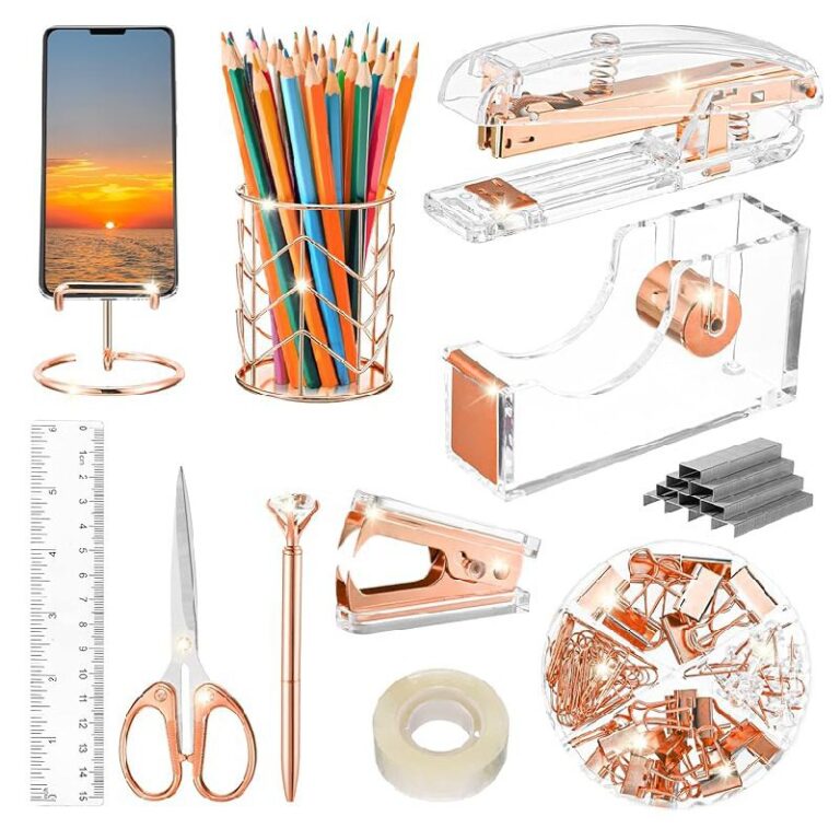 Rose Gold Office Supplies Set 11PCS up to 15% Off Deal