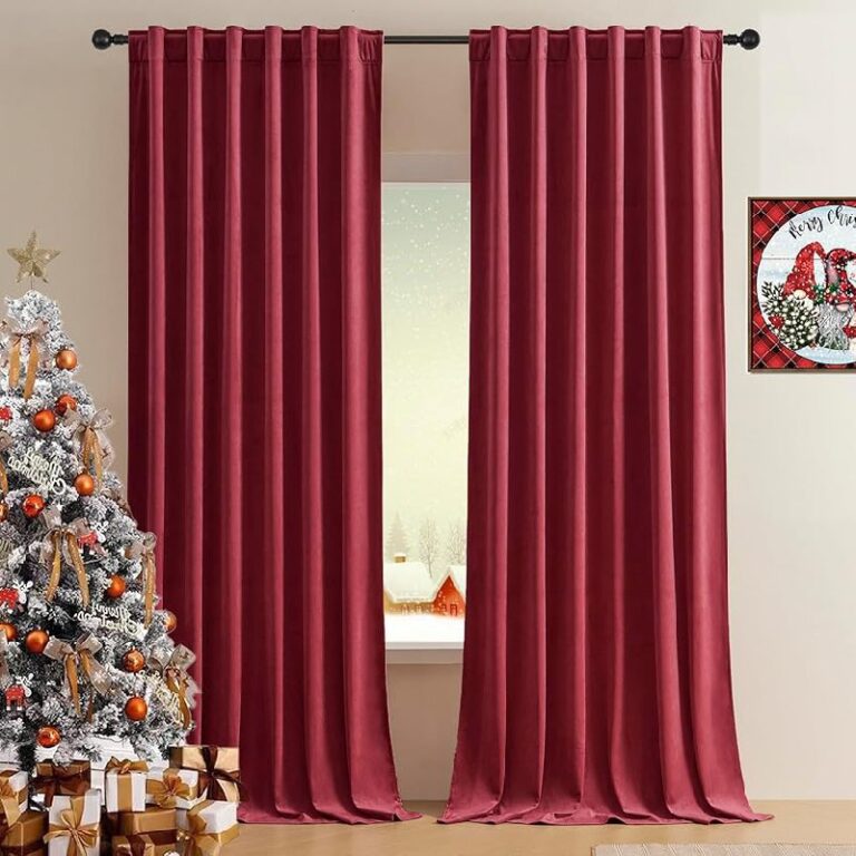 Timeper Red Velvet Curtains up to 50% Off Deal