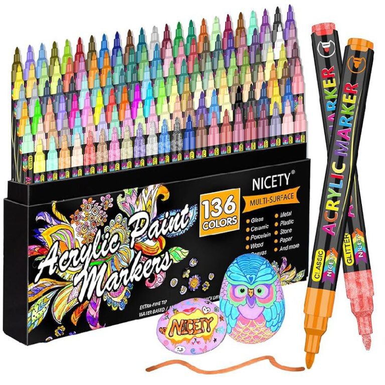 NICETY 136 Colors Acrylic Paint Pens – Up to 30% Off Deal