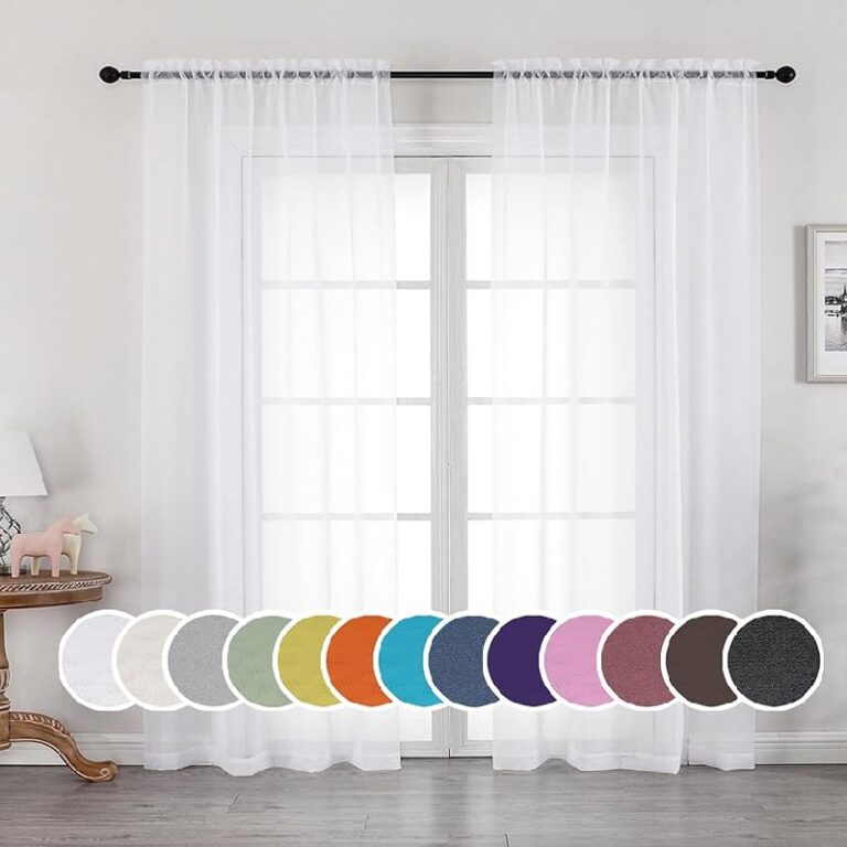 OWENIE White Sheer Curtains up to 23% off Deal