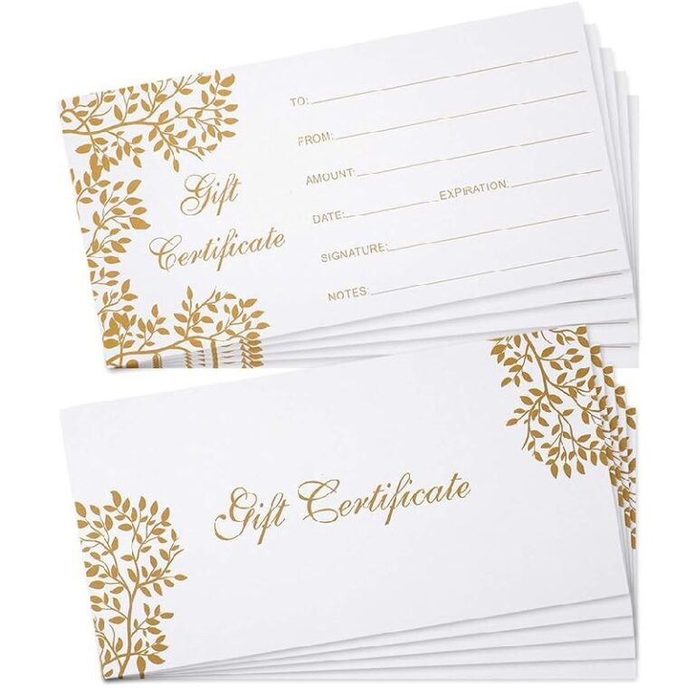 Outus Blank Gift Certificates up to 11% off Deal