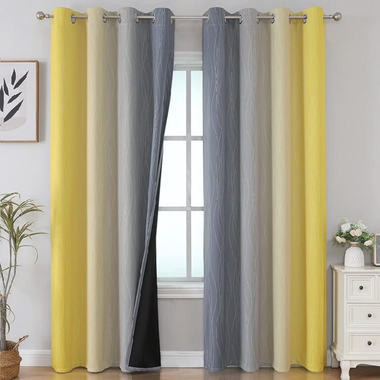 Grey and Yellow Blackout Curtains up to 34% Off Deal