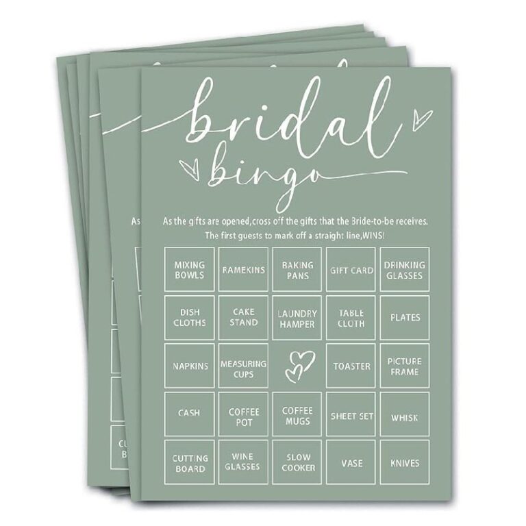 Bridal Shower Games Cards Up to 55% Off Deal