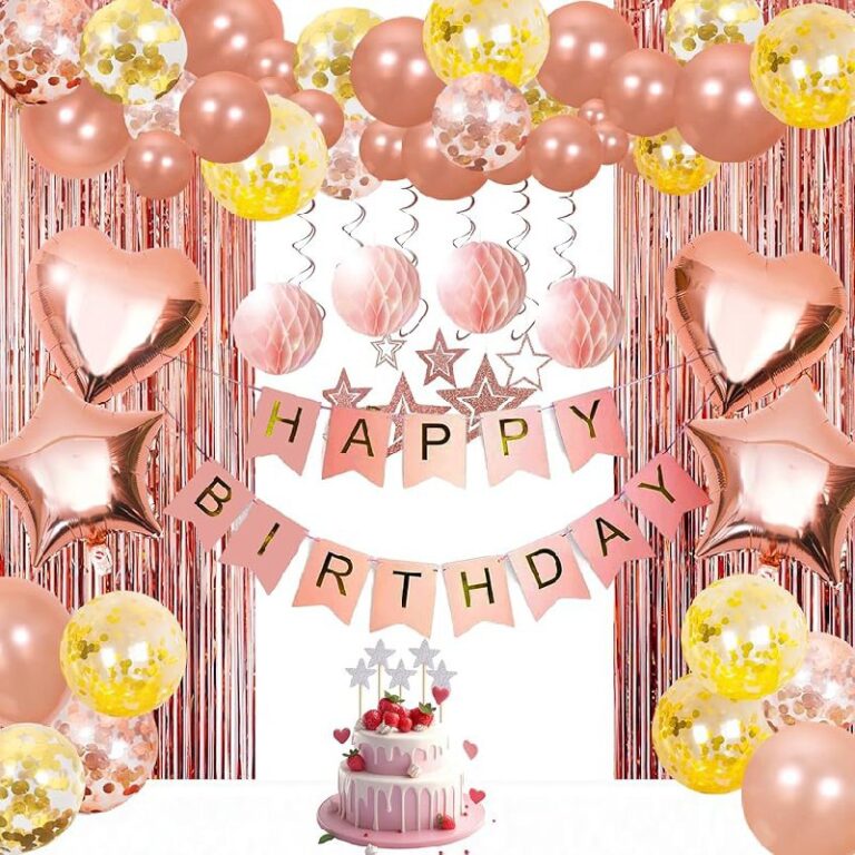 Women Rose Gold Birthday Party Decorations 50% Off Deal