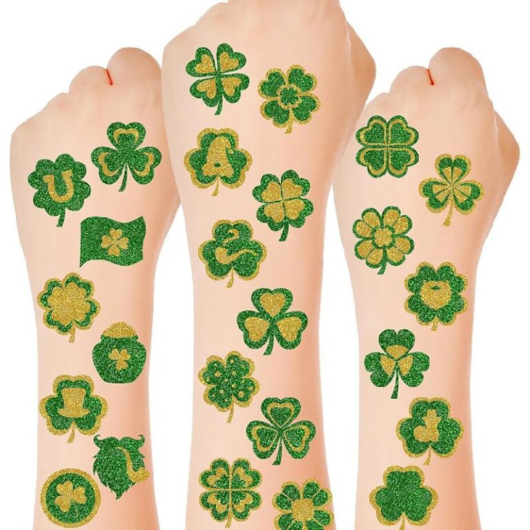 50 PCS Glitter St Patricks Day Tattoos up to 50% Off Deal