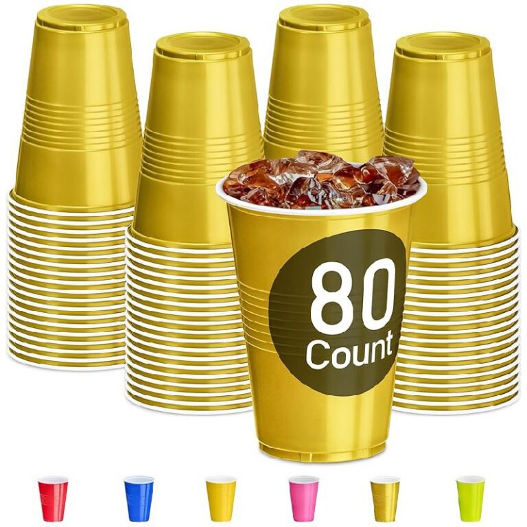 DecorRack 80 Count Golden Party Cups: Up to 50% Off Deal