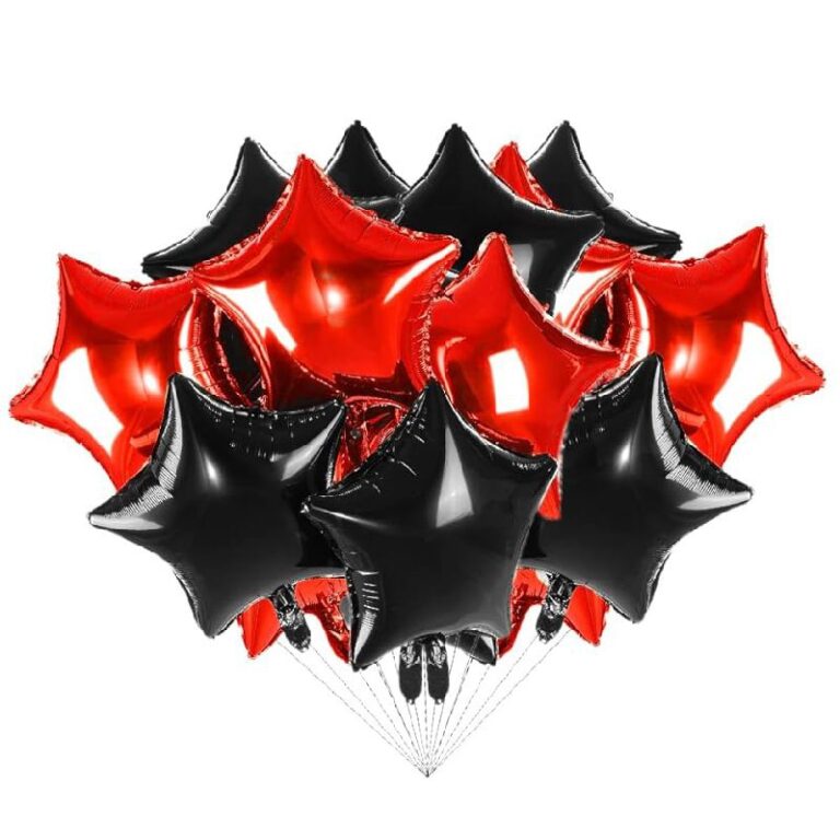 wrovitik Black Red Star Balloons up to 50% Off Deal