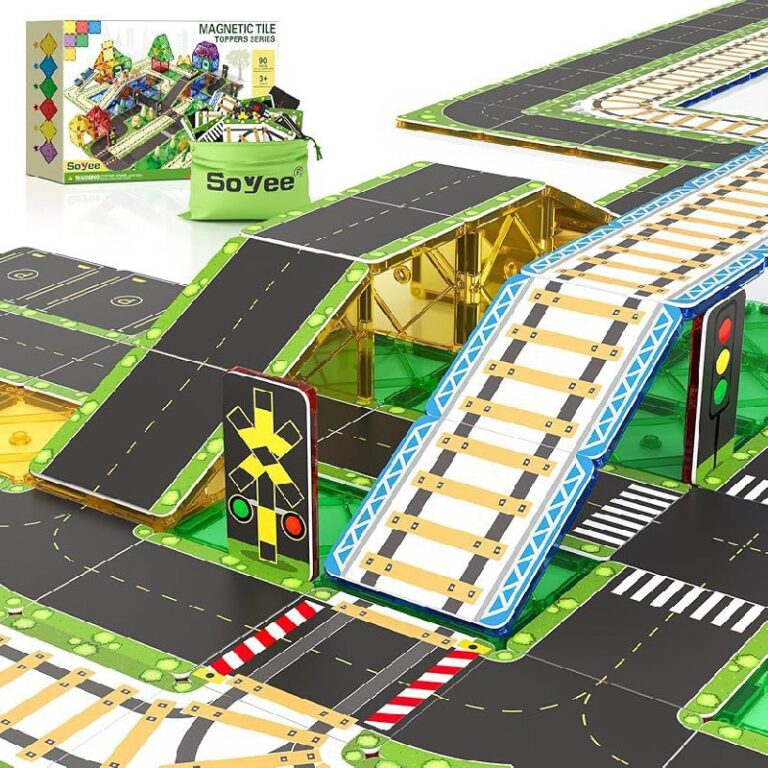 90PCS Magnetic Tile Road Toppers up to 45% Off Deal