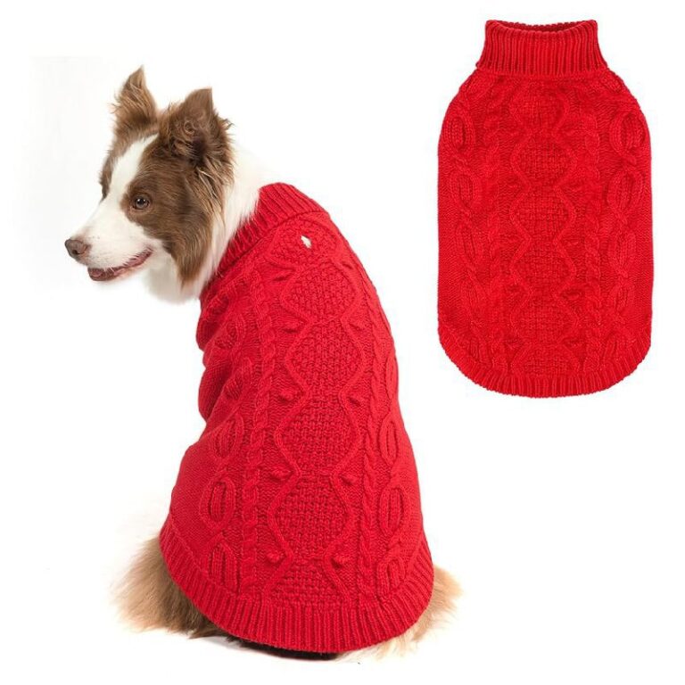 SCENEREAL Knitted Dog Sweater up to 99% off Deal