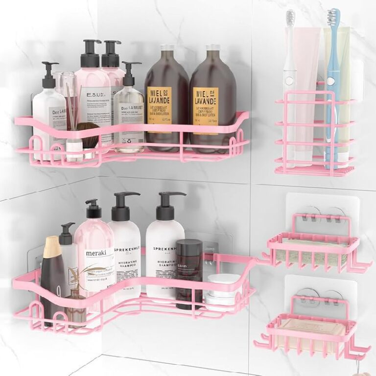 Bathroom Stars Pink Corner Caddy up to 50% Off Deal