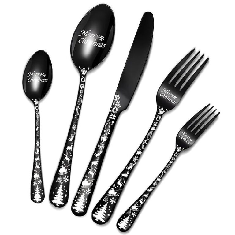 20-Piece Christmas Black Silverware Set up to 25% off Deal