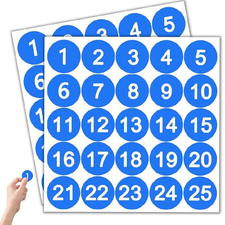 50 Pcs Blue Consecutive Number Stickers: Up to 50% Off Deal