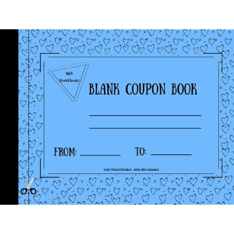 Blank Coupon Book: Up to 20% Off Deals