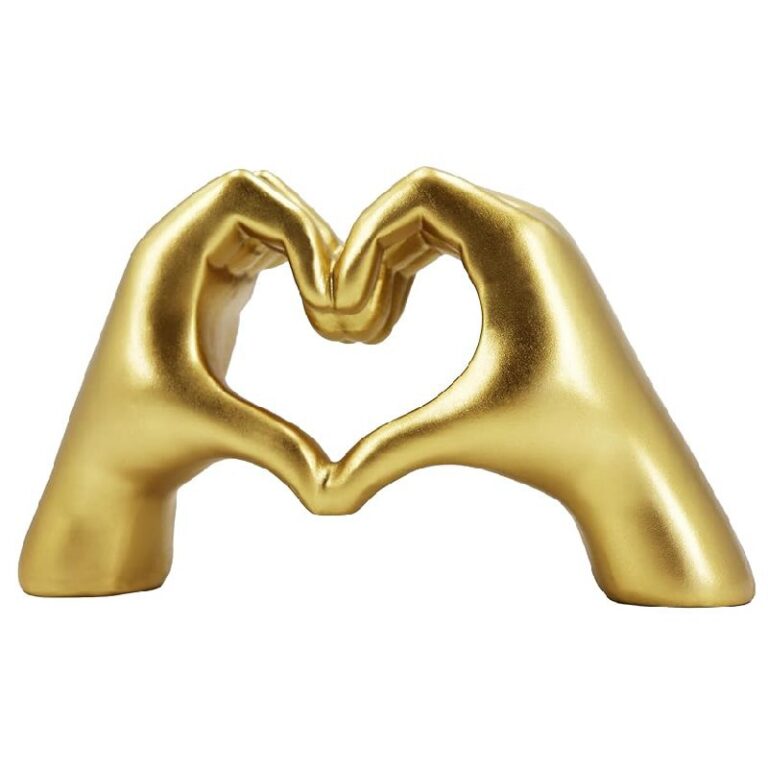 LAIKEARTS Gold Heart Sculpture up to 5% Off Deal