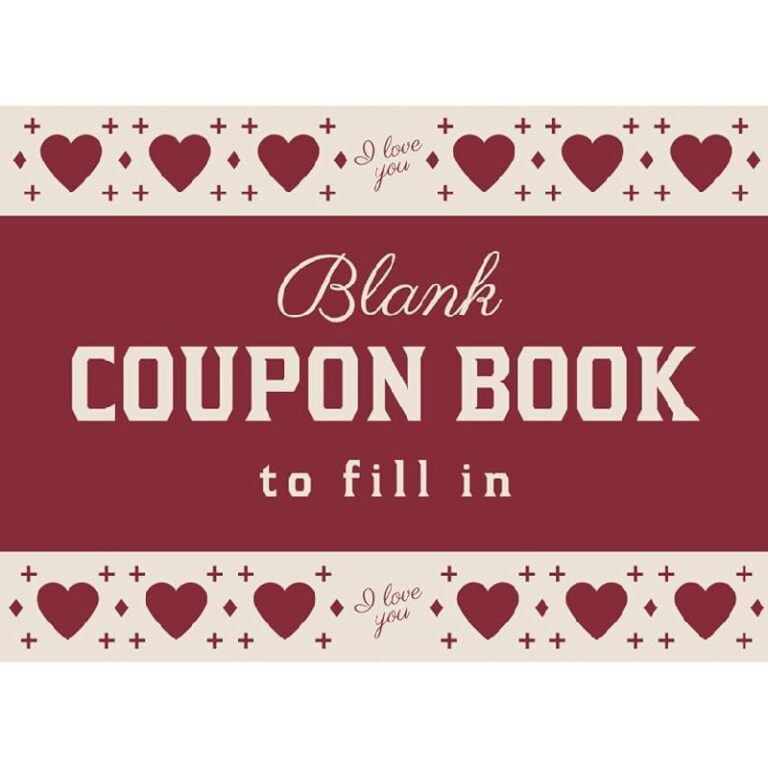 Blank Coupon Book for Him & Her up to 30% off Deal