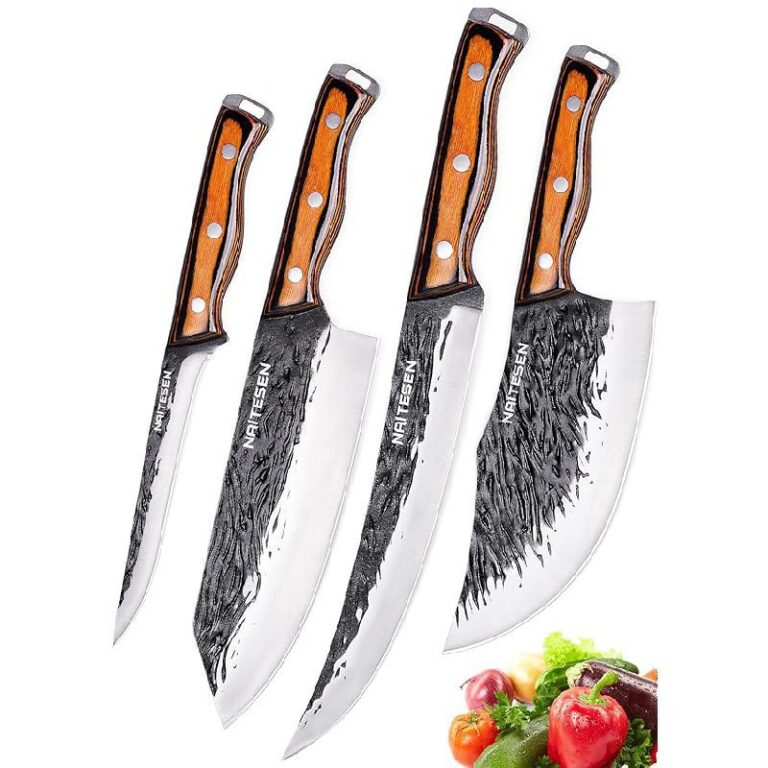 4PCS Hand Forged Butcher Knife Set up to 30% Off Deal