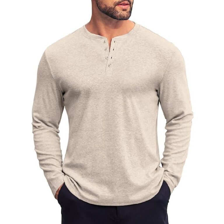 COOFANDY Mens Henley Shirts up to 10% Off Deal