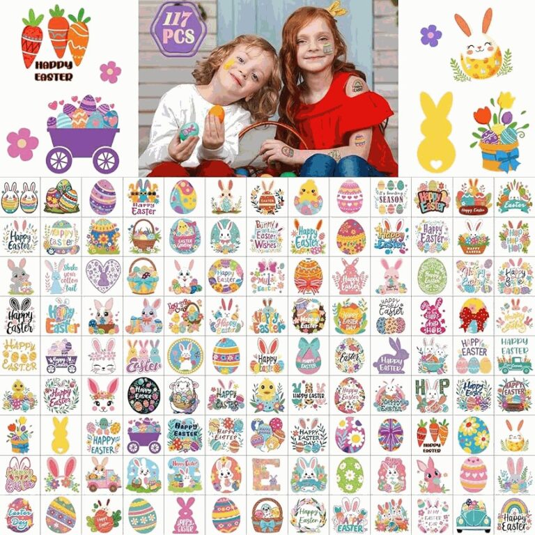 117 PCS Easter Tattoos: Up to 50% Off Deal
