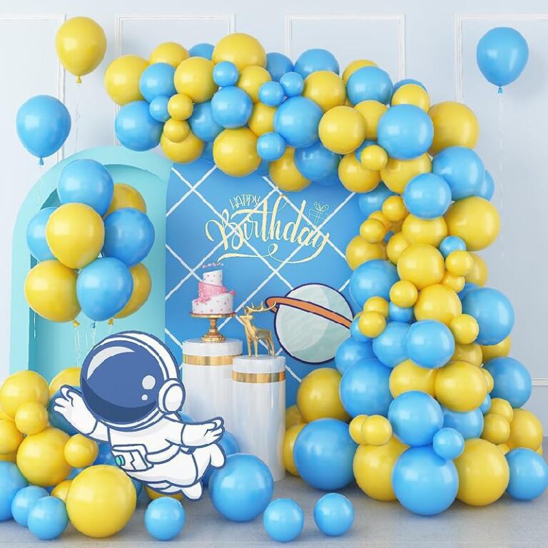 Blue Yellow Balloon Arch Kit up to 10% Off Deal