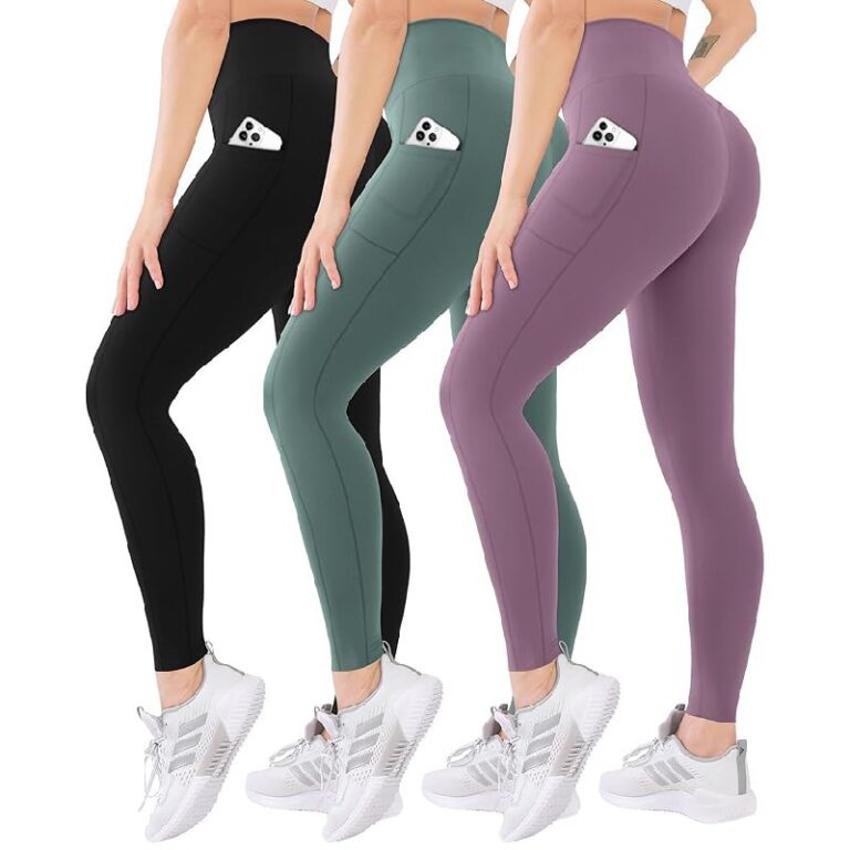 3 Pack Pockets High Waisted Leggings up to 10% off Deal